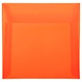 JAM Paper 6.5 x 6.5 Square Translucent Vellum Invitation Envelopes, Orange, 100/Pack (1592120B)