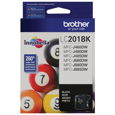 Brother LC201BKS Black Standard Yield Ink Cartridge   (LC201BKS)