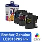 Brother LC2013PKS Cyan/Magenta/Yellow Standard Yield Ink Cartridge, 3/Pack (LC2013PKS)