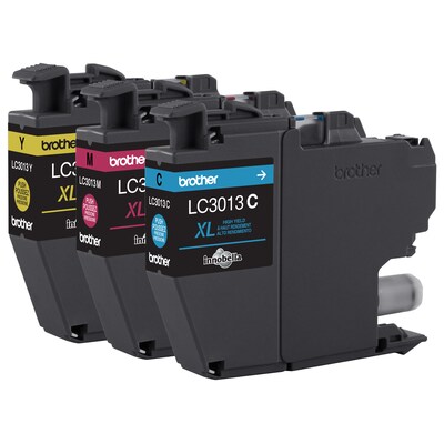 Brother LC30133PKS Cyan/Magenta/Yellow High Yield Ink Cartridge, 3/Pack