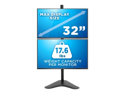 Mount-lt! Adjustable Monitor Stand, Up to 32", Black (MI-1758)