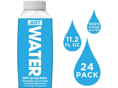 Just Water 100% Spring Water, 11.2 oz., 24/Carton (00703)