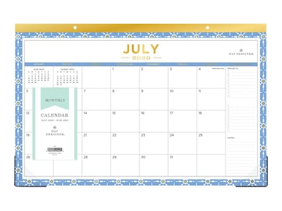 2020 2021 Blue Sky 11 X 17 Desk Pad Calendar Shoji Multicolor