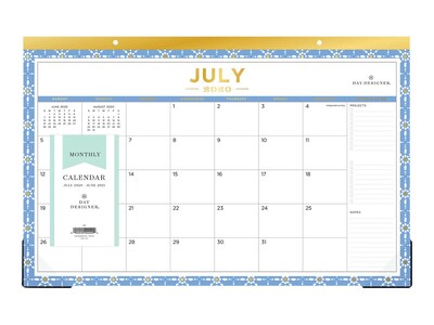 2020 2021 Blue Sky 11 X 17 Desk Pad Calendar Shoji Multicolor