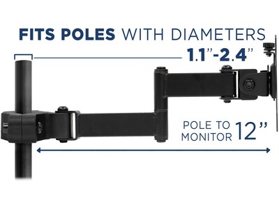 Mount-It! Full-Motion Truss/Pole TV Mount, 17.6 lbs. Max. (MI-391)