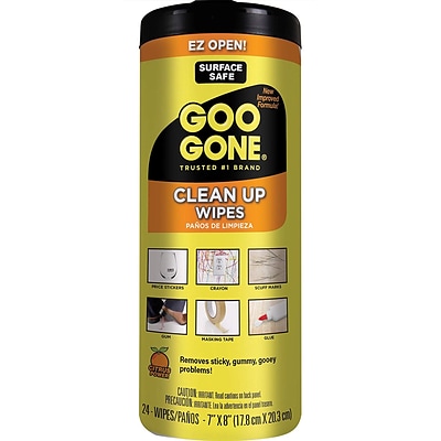 Goo Gone® Clean Up Wipes, 24 Wipes/Pk