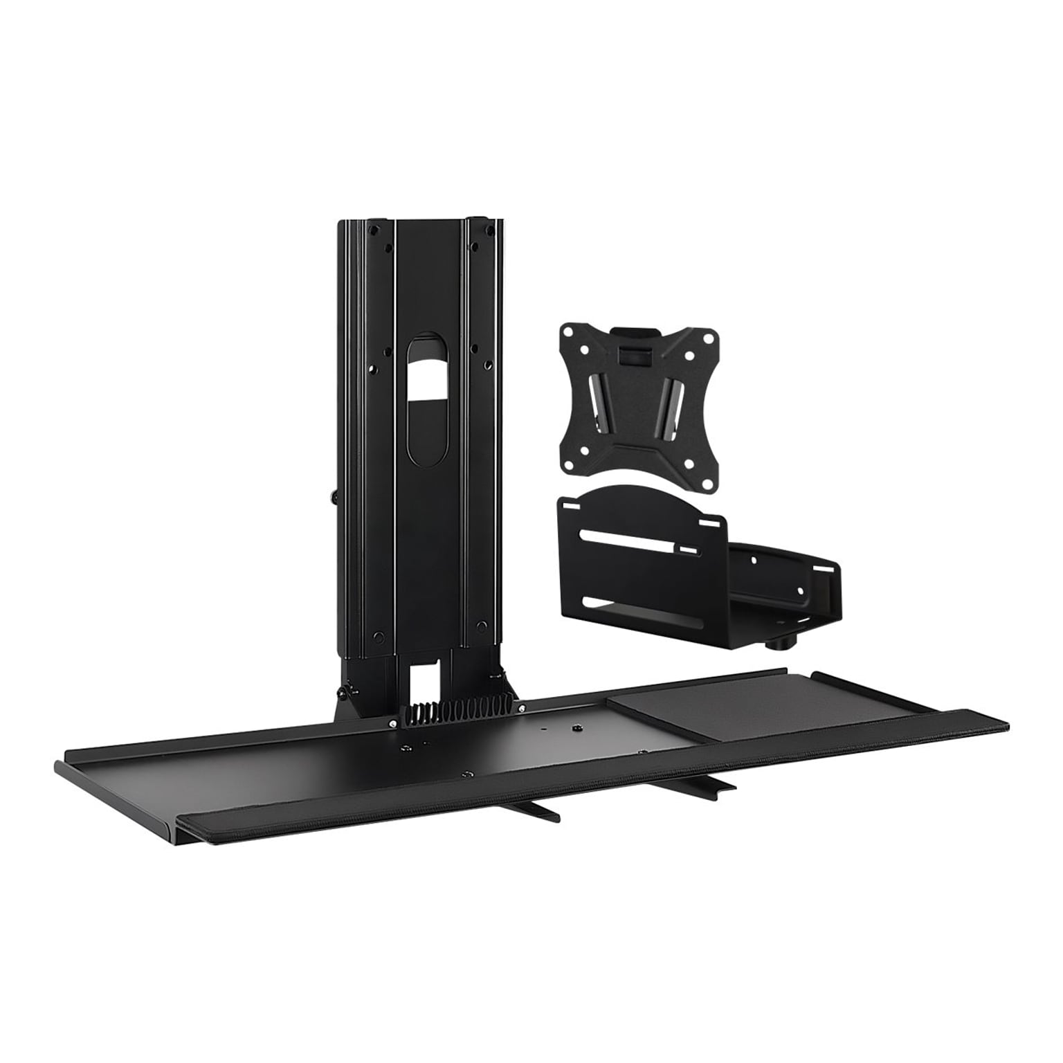 Mount-lt! Adjustable Monitor and Keyboard Wall Mount, Up to 32, Black (MI-7919)