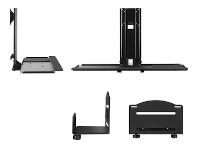 Mount-lt! Adjustable Monitor and Keyboard Wall Mount, Up to 32", Black (MI-7919)