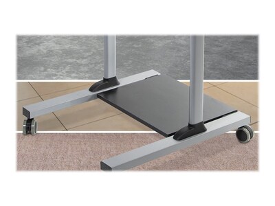 Mount-lt! 37"-55" Adjustable Monitor Rolling Stand up Desk, Black (MI-7970B)