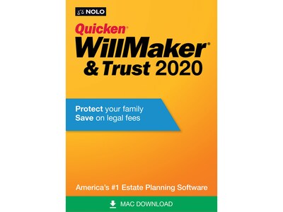 Individual Quicken WillMaker & Trust 2020 for 1 User, MacOS, Download (ESD-WM0)
