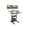 Mount-It! 37 - 55 Rolling Stand-Up Desk, Black (MI-7972B)