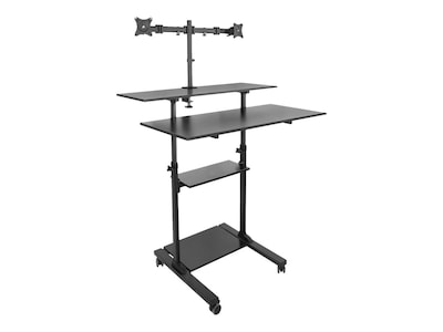 Mount-It! 37 - 55 Rolling Stand-Up Desk, Black (MI-7972B)