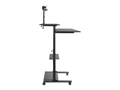 Mount-It! 39.5"W Adjustable Steel Standing Desk with Dual Monitor Mount, Black (MI-7972B)