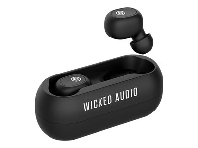 Wicked Audio Gnar Wireless Bluetooth Stereo Earbuds, Black (WI-TW3650)