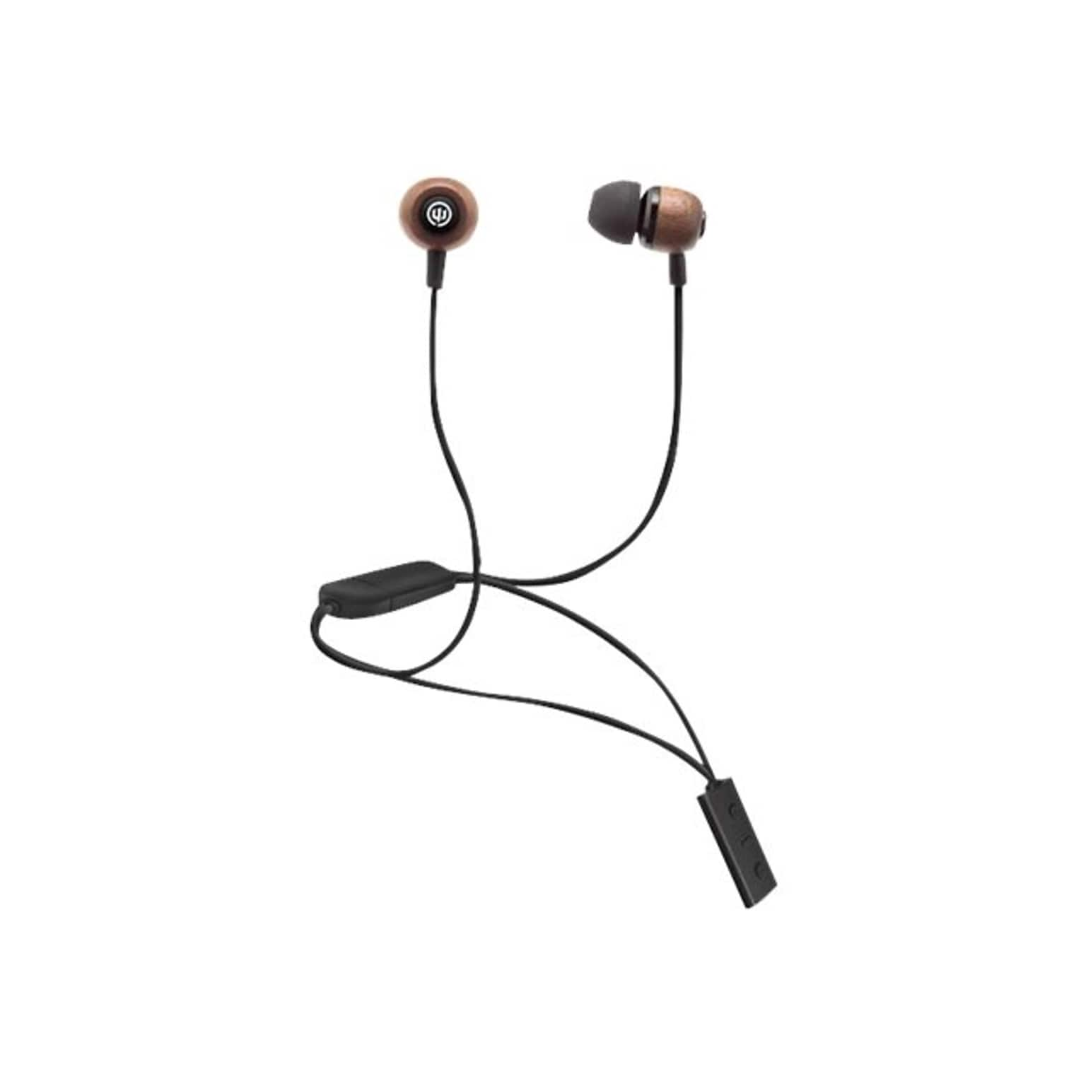 Wicked Audio Raider Wireless Bluetooth Stereo Earbuds, Wood/Black (WI-BT2850)