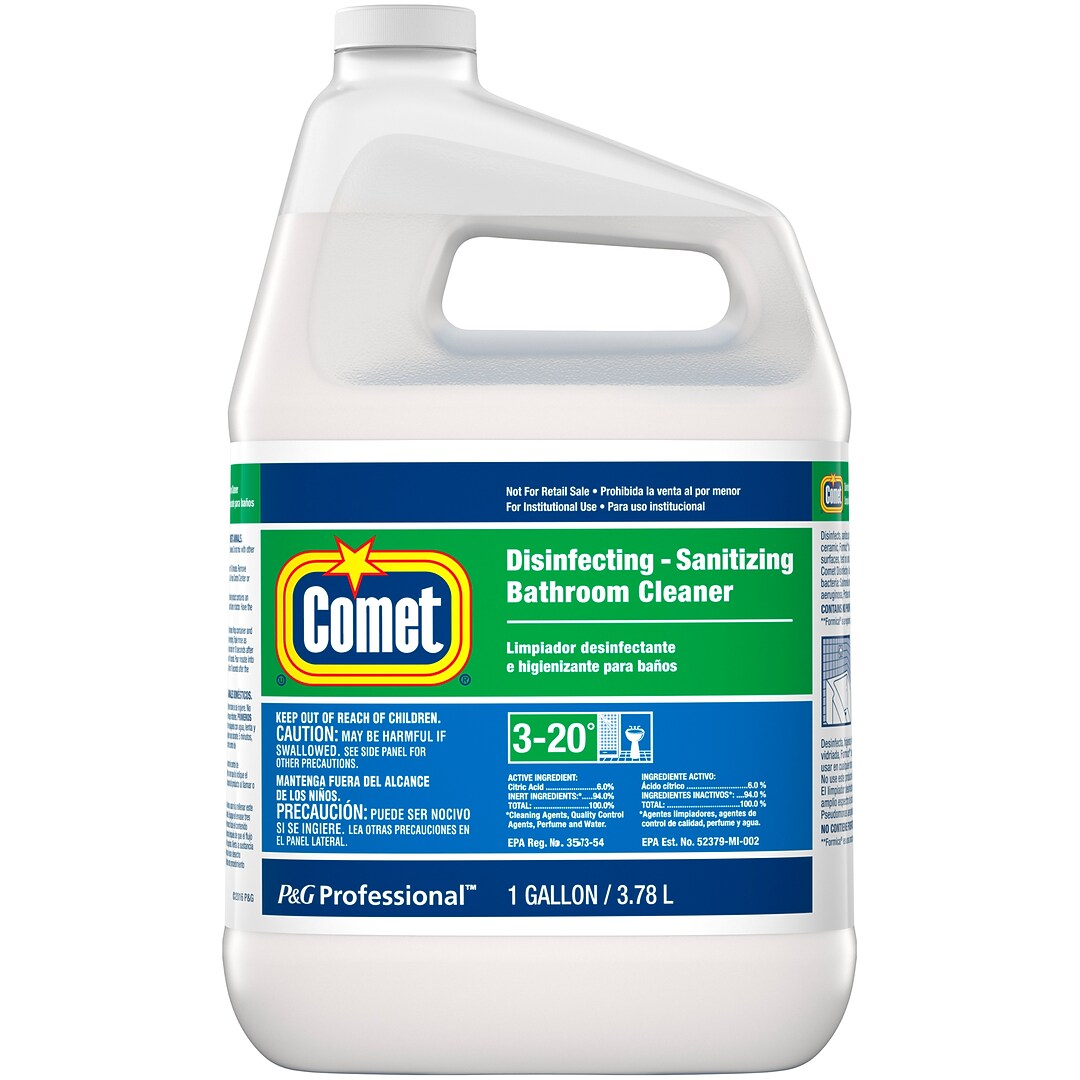 Comet Disinfecting Sanitizing Bathroom Cleaner 128 Oz 3 Carton 22570 Quill Com