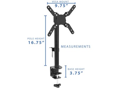 Mount-it! Single Monitor Desk TV Mount, 22lbs. Max. (MI-709)