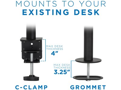 Mount-it! Single Monitor Desk TV Mount, 22lbs. Max. (MI-709)