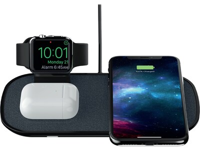 Mophie 3-in-1 Wireless Charging Pad for iPhone XS Max/XS/XR/X/8/8 Plus, Black (409903653)