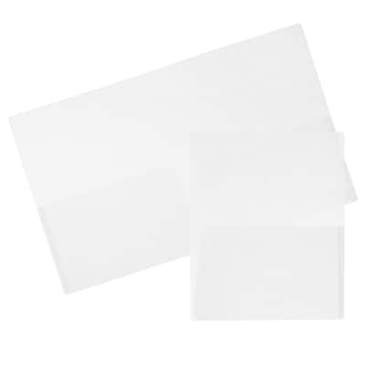 JAM Paper® Plastic See Through Two Pocket Folder, Clear, 108/pack (381RCLB)