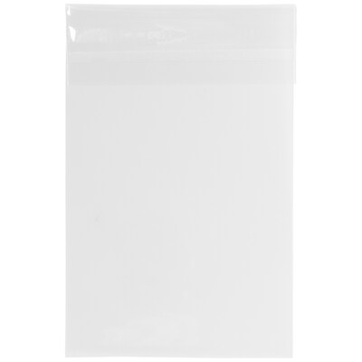 JAM Paper Cello Sleeves with Peel & Seal Closure, A10, 6.25 x 9.625, Clear, 100/Pack (A10CELLO)