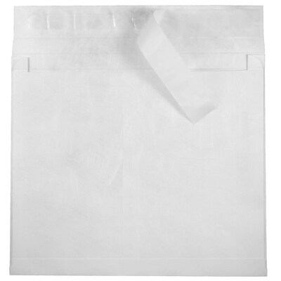 JAM Paper Peel & Seal Booklet Envelope, 12" x 16" , White, 100/Pack (376634197B)