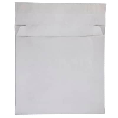 JAM Paper Peel & Seal Booklet Envelope, 12" x 16" , White, 100/Pack (376634198B)