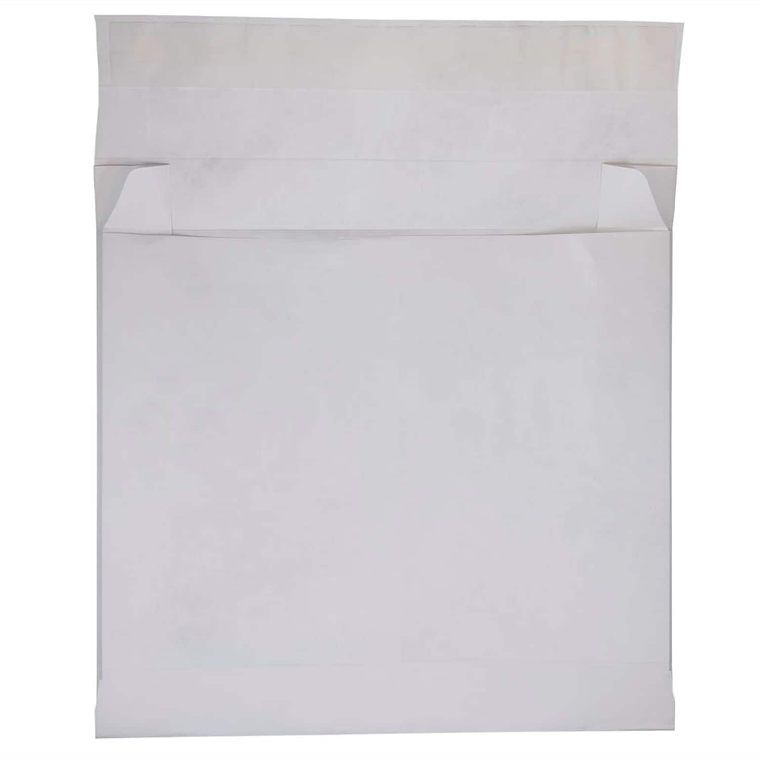 JAM Paper Peel & Seal Booklet Envelope, 12 x 16 , White, 100/Pack (376634198B)