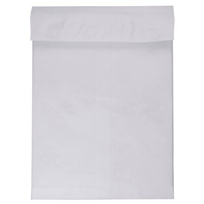 JAM Paper Peel & Seal Tyvek Open End #13 Catalog Envelope, 10" x 13", White, 100/Pack (376634183B)