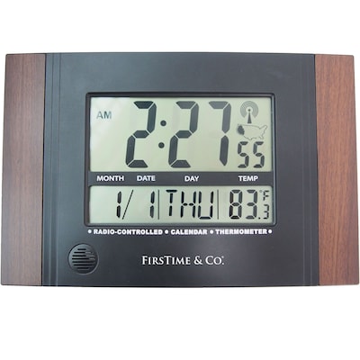 FirsTime 11 x 7.5 Executive Digital Tabletop Clock (31022)