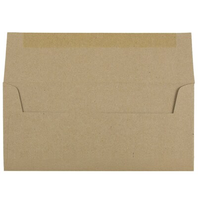 JAM Paper #10 Business Envelope, 4 1/8 x 9 1/2, Brown Kraft, 25/Pack (6314842)