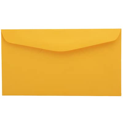 JAM Paper® #6 3/4 Commercial Colored Envelopes, 3.625 x 6.5, Goldenrod Orange, Bulk 250/Box (557612642H)