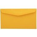 JAM Paper® #6 3/4 Commercial Colored Envelopes, 3.625 x 6.5, Goldenrod Orange, Bulk 1000/Carton (557612642)