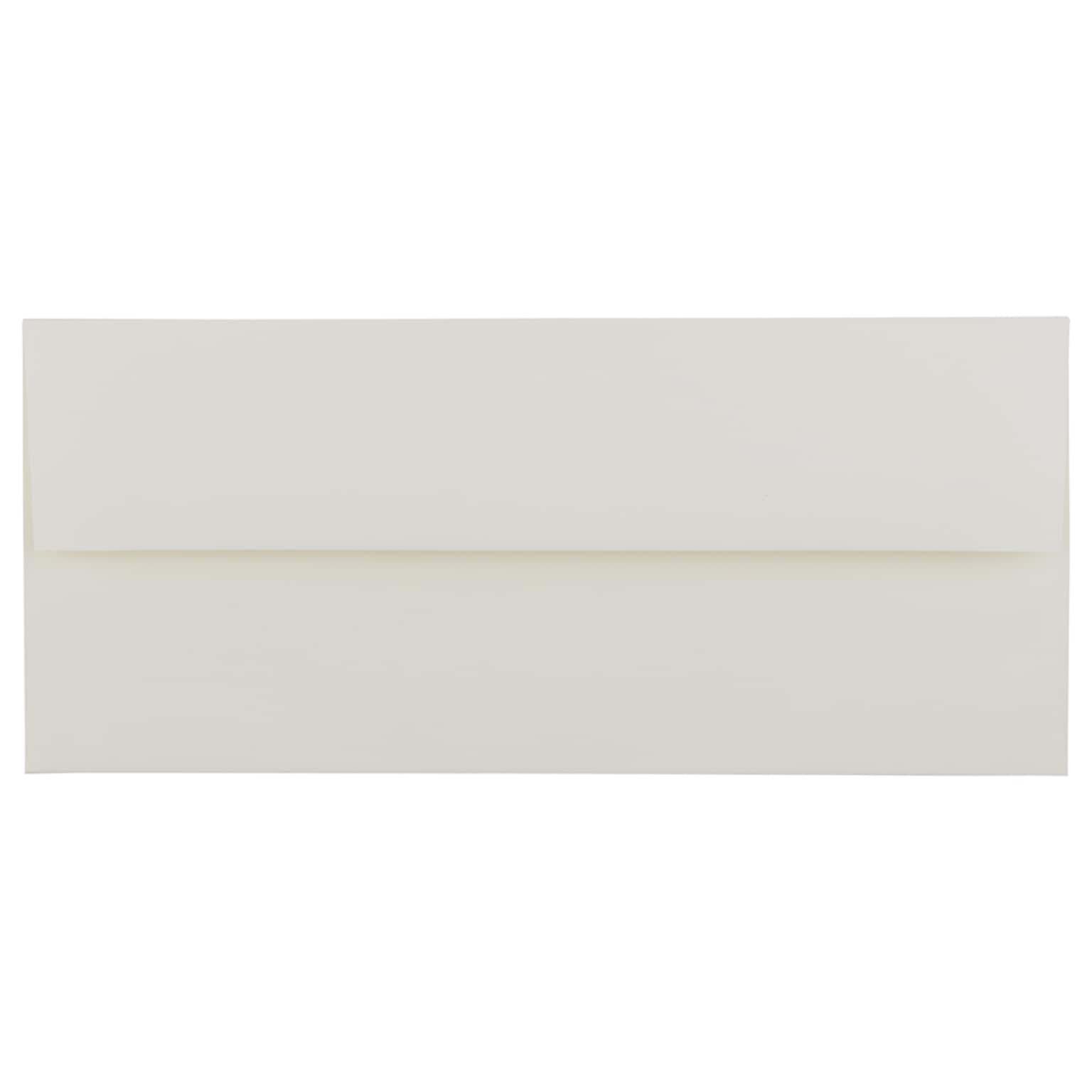 JAM Paper Strathmore Open End #10 Business Envelope, 4 1/8 x 9 1/2, Natural White, 50/Pack (70746I)