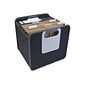meori Foldable Fabric Office File Tote 13"x13"x12", Lava Black (A100094)