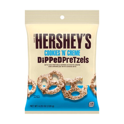 Hersheys Dipped Gluten Free Chocolate Pretzels Twists, 4 Bags/Box (246-00290)