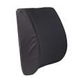 DMI Relax-A-Bac Foam Lumbar Cushion with Strap and Polyester/Cotton Cover, Black