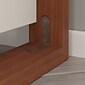 kathy ireland® Home by Bush Furniture Voss 31.75" Storage Cabinet with 1 Shelf, Cotton White/Serene Cherry (OSS129WC2-03)