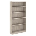 Bush Furniture Universal 5-Shelf 71.67H Bookcase, Washed Gray (WL12493-03)