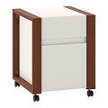 kathy ireland® Home by Bush Furniture Voss 1-Drawer Vertical File Cabinet, Letter, Cotton White/Sere
