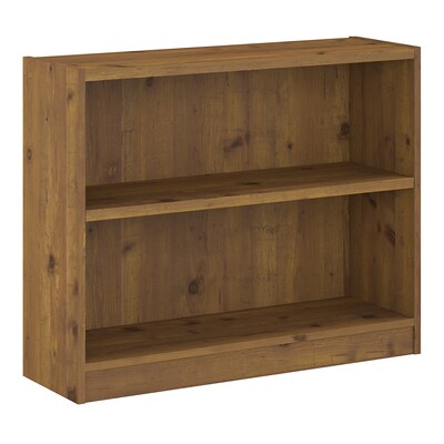 Bush Furniture Universal 2-Shelf 30H Bookcase, Vintage Golden Pine (WL12488-03)