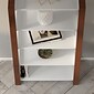 kathy ireland® Home by Bush Furniture Voss 5 Shelf Etagere Bookcase, Cotton White/Serene Cherry (OSB130WC2-03)