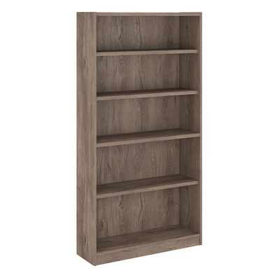 Bush Furniture Universal 5-Shelf 71.67H Bookcase, Rustic Gray (WL12492-03)