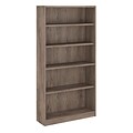 Bush Furniture Universal 5-Shelf 71.67H Bookcase, Rustic Gray (WL12492-03)
