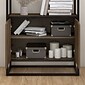 Bush Business Furniture Anthropology 64.13"H 5-Shelf Bookcase with Doors, Rustic Brown Laminated Wood (ATB130RB-03)