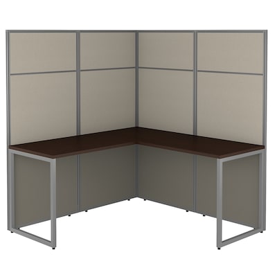 Bush Business Furniture Easy Office 66.34" x 60" L-Shaped Desk, Mocha Cherry (EODH360MR-03K)