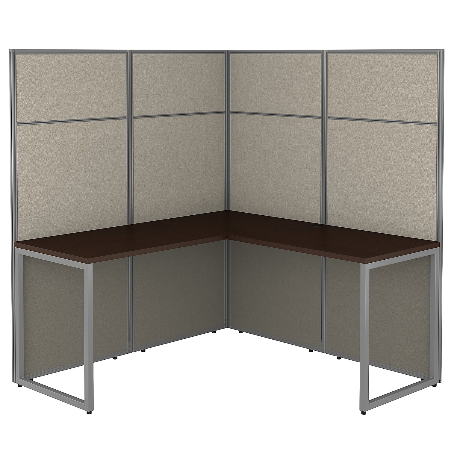 Bush Business Furniture Easy Office 66 x 60 L-Shaped Desk, Mocha Cherry (EODH360MR-03K)
