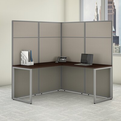 Bush Business Furniture Easy Office 66.34" x 60" L-Shaped Desk, Mocha Cherry (EODH360MR-03K)