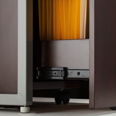 Bush Business Furniture Easy Office 66"H x 119"W 4 Person Back to Back Panel Workstation, Mocha Cherry (EODH66SMR-03K)