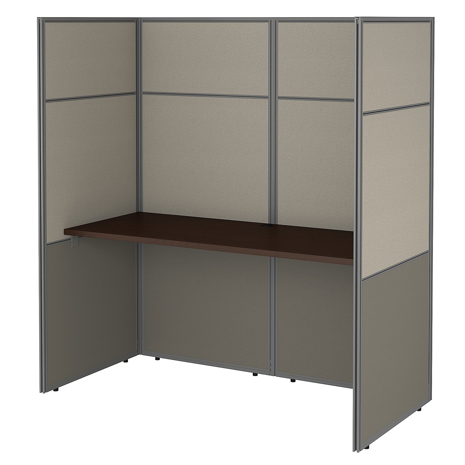 Bush Business Furniture Easy Office 66 x 60 Single Desk, Mocha Cherry (EODH260MR-03K)